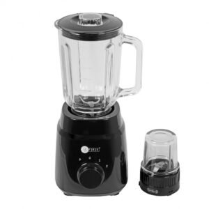 AFRA 2-in-1 Blender – 1.5L Jar, Grinder, Pulse, 2 Speeds, 4 Blades – Model AF-600BLBK