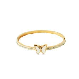 AFRA JEW Wings Bracelet | Gold Stainless Steel | Angel Wing Charm | Elegant Symbolic Jewelry | AFJ17001B