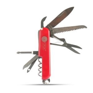 AFRA 9-in-1 Multifunction Knife - Model AF003MK | Stainless Steel | Red ABS Handle | Foldable Tool
