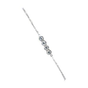 AFRA JEW Jewel Bracelet | Silver Stainless Steel | Elegant Wristwear | Sparkling Modern Design | AFJ20001B