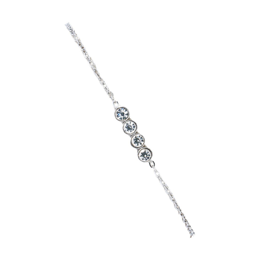 AFRA JEW Jewel Bracelet | Silver Stainless Steel | Elegant Wristwear | Sparkling Modern Design | AFJ20001B