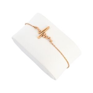 AFRA JEW Heartbeat Bracelet | Rose Gold Stainless Steel | Pulse Design | Elegant Women’s Jewelry | AFJ11002B