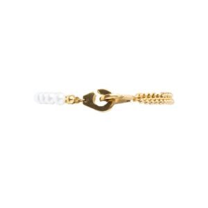 AFRA JEW Pearlet Bracelet | Gold Stainless Steel | Elegant Pearl Charm | Classic Women’s Jewelry | AFJ15001B