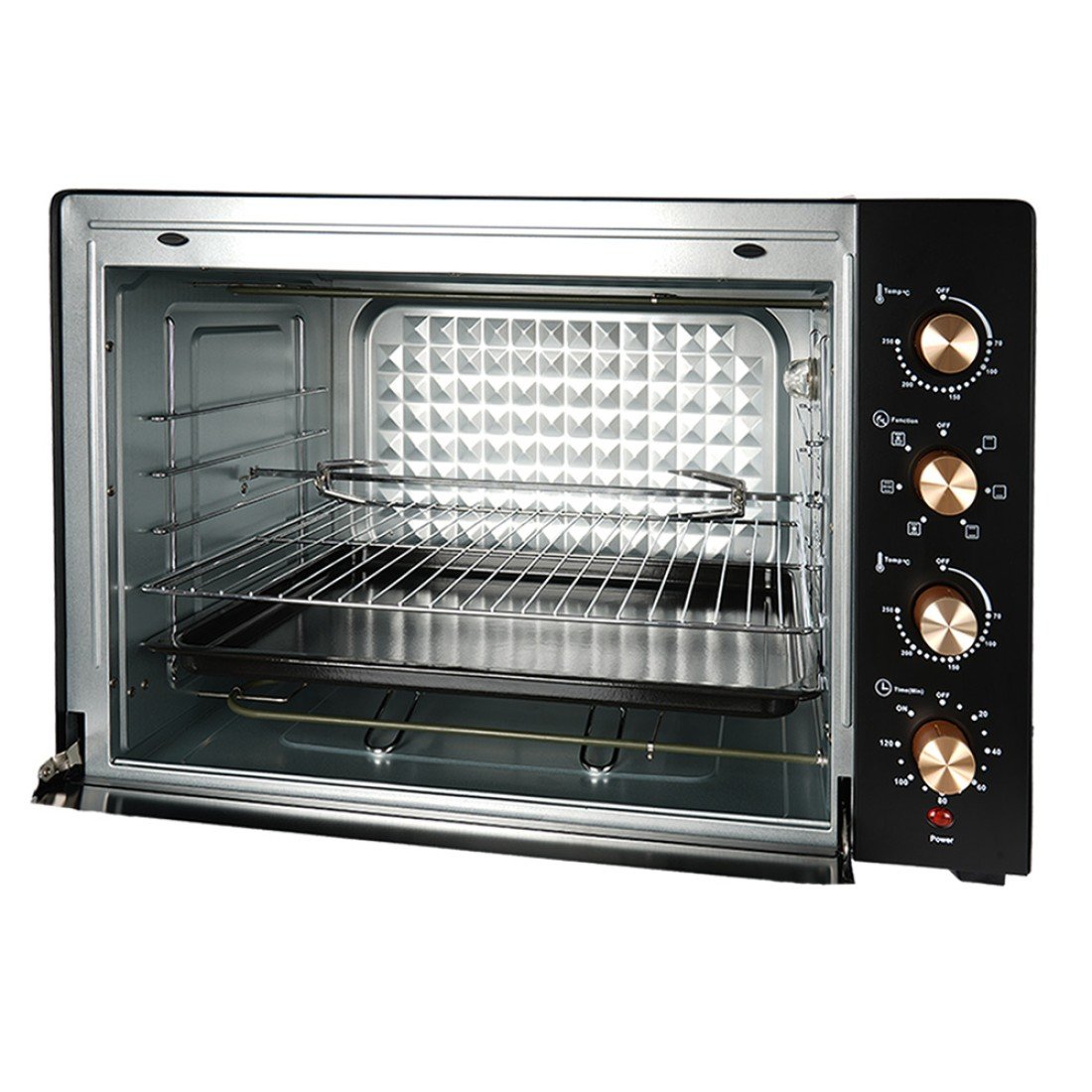 AFRA 55L Electric Oven Toaster – 1900W, Rotisserie, Convection, 7 Functions – AF-5519OTBK - Image 3