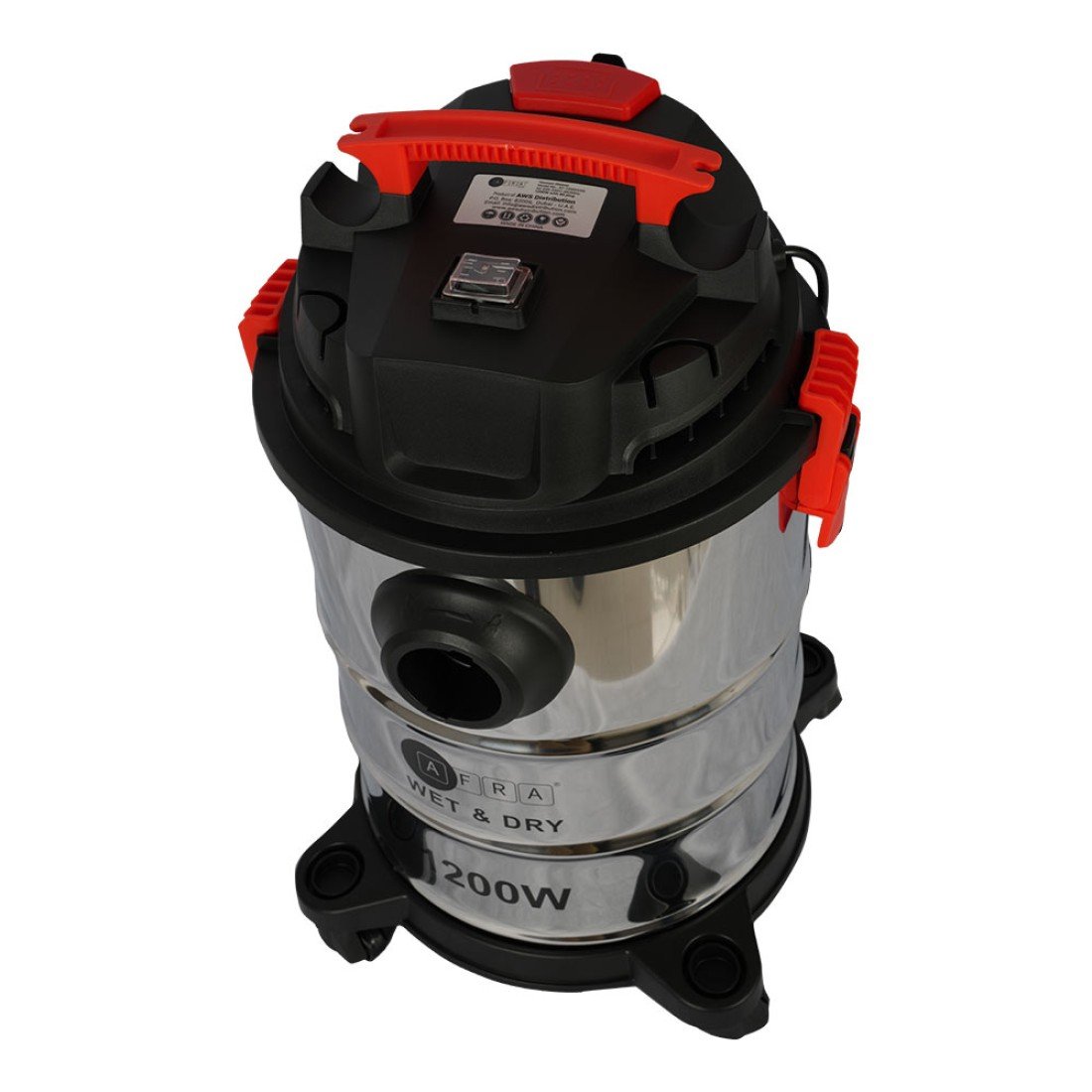 AFRA Wet & Dry Vacuum Cleaner 20L – Stainless Steel, 1200W, AF-1200VCSS - Image 3