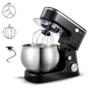 AFRA Stand Mixer 1200W – 5L Bowl, 6 Speeds, Metal Gears, AF-1200SMBK