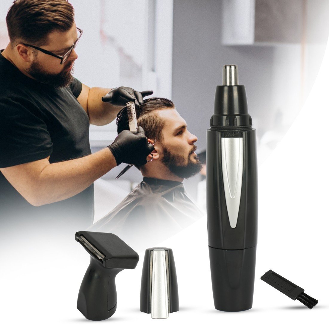 AFRA Nose Trimmer Set AF-0145NSBK – Curved Blade, Battery Operated, Gentle & Safe on Skin - Image 2