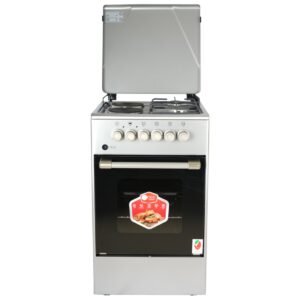 AFRA Free Standing Cooking Range 50x50 – Gas & Electric Burners, Stainless Steel, AF-5050CRHG