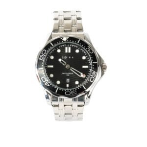 AFRA Navigator Gents Watch | Silver Case | Black Dial | Silver Bracelet | AF11703