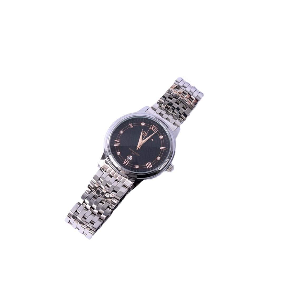 AFRA Radiant Gents Watch | Silver Case | Black Dial | Silver Bracelet | Model AF12202 - Image 7