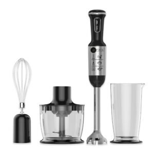 AFRA 4-in-1 Hand Blender Set 1200W – 2-Speed, Stainless Steel, Chopper, Whisk – AF-1240BLSSET