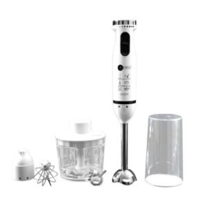 AFRA 5-in-1 Hand Blender 600W – Japanese Technology, Chopper, Whisk, Cup – AF-14600BLCR
