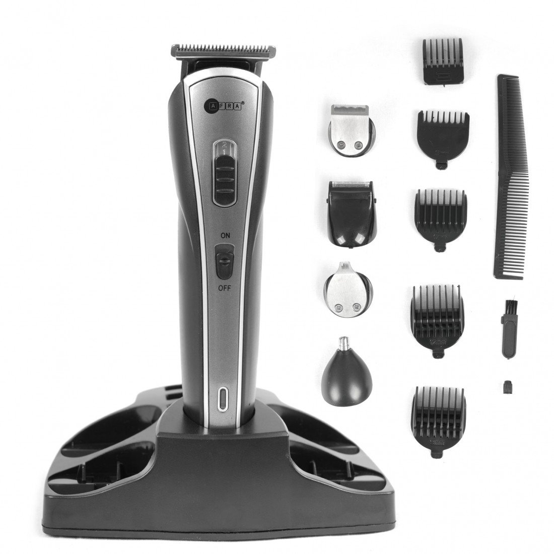 AFRA Hair Trimmer 5-in-1 Set – Rechargeable Grooming Kit with Shaver & Nose Trimmer – AF-1600HTSB - Image 4