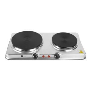 AFRA Double Electric Hotplate 2500W – Thermostatic Control, Stainless Steel – AF-2500HPSS