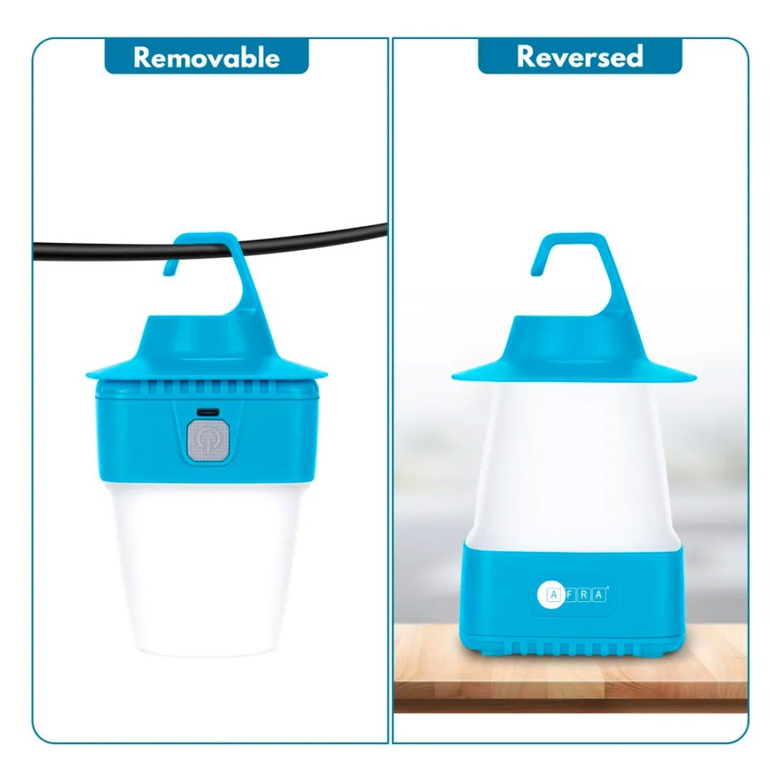 AFRA Emergency LED Light | Rechargeable | 20 SMD | Hang-Up Hook | 1.5Ah Battery | AF-3503ELBL - Image 3