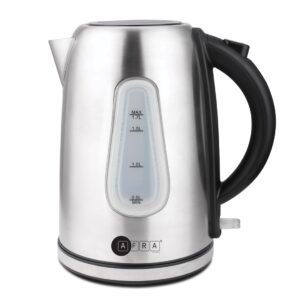 AFRA Electric Kettle 2200W – 1.7L Stainless Steel, Auto Shut-Off, AF-401850KTSS