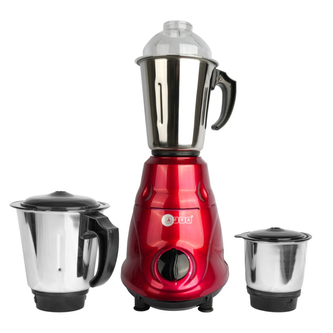 AFRA 3-in-1 Mixer Grinder 550W – Red Gloss Finish, 2900ml Capacity, AF-5500BLRD