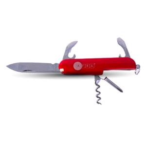 AFRA 5-in-1 Multifunction Knife - Model AF001MK | Stainless Steel | Compact & Durable | Red