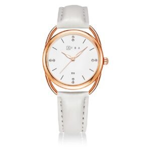 AFRA Carina Ladies Watch | Lightweight Rose Gold Case | Leather Strap | Water Resistant 30m | AF20102