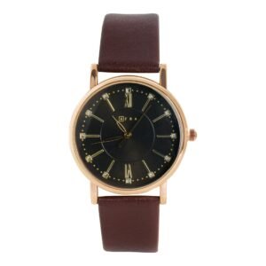 AFRA Kara Ladies Watch | Lightweight Rose Gold Case | Leather Strap | Water Resistant 30m | AF20301