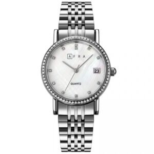 AFRA Calla Ladies Watch | Silver Case | White MOP Dial | Silver Bracelet | Elegant Style | AF20601
