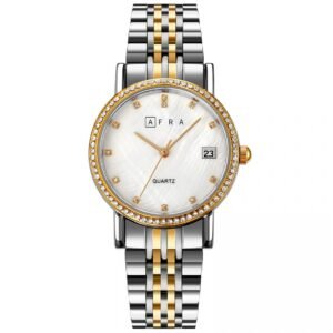 AFRA Calla Ladies Watch | Gold & Silver Case | White MOP Dial | Two-Tone Bracelet | AF20602