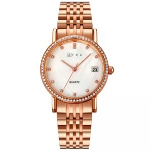 AFRA Calla Ladies Watch | Rose Gold Case | White MOP Dial | Rose Gold Bracelet | AF20604
