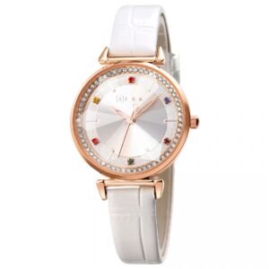 AFRA Gemma Ladies Watch | Rose Gold Case | White Dial | White Leather Strap | Elegant Design | AF20802