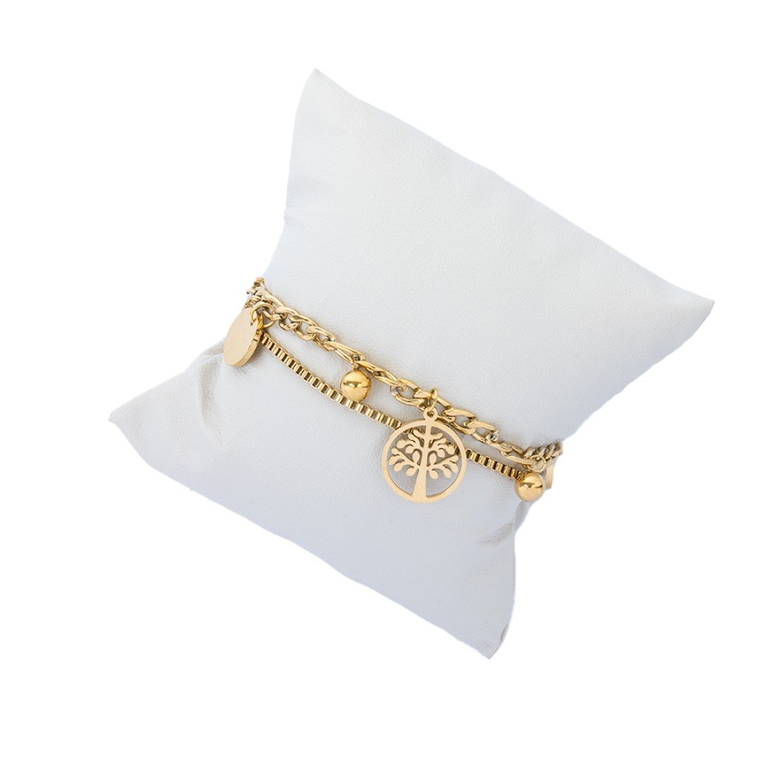 AFRA JEW Tree Bracelet | Gold Stainless Steel | Tree of Life Charm | Elegant Symbolic Jewelry | AFJ12003B - Image 2