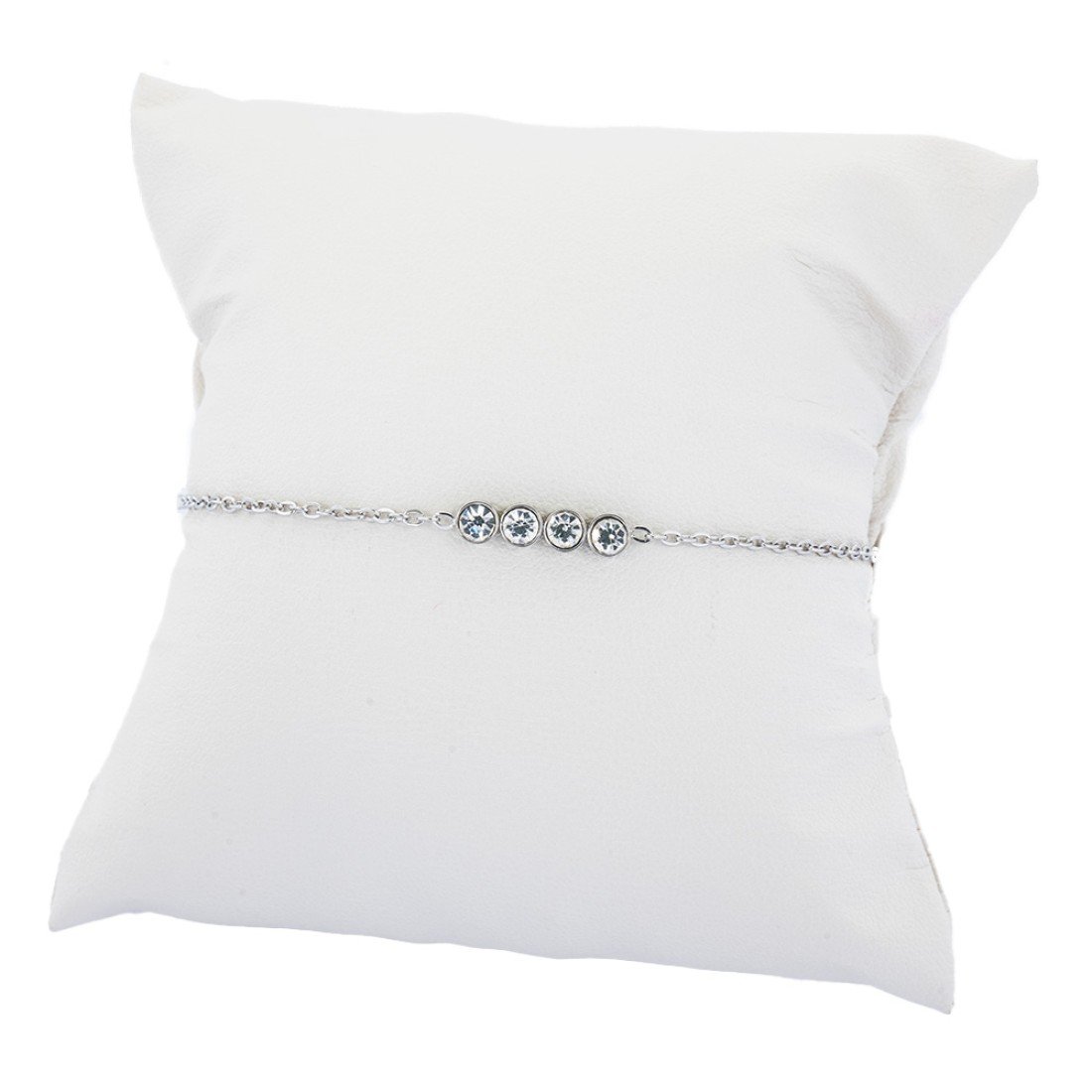 AFRA JEW Jewel Bracelet | Silver Stainless Steel | Elegant Wristwear | Sparkling Modern Design | AFJ20001B - Image 2