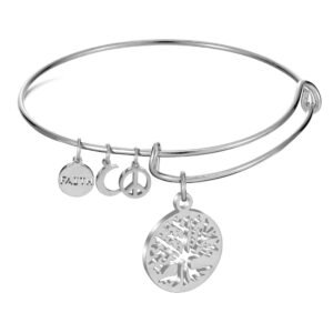 AFRA JEW Charm Bracelet | Silver Stainless Steel | Unisex Anti-Tarnish Wristwear | AFJ29001B