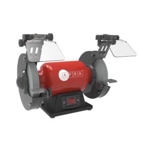 AFRA Bench Grinder - Model AFT-20-150BGRD | 400W | 150x20mm Wheels | 2980 RPM | LED Light | Safety Shields