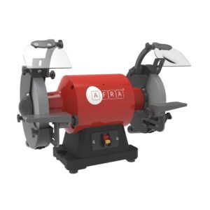 AFRA Bench Grinder - Model AFT-20-200BGRD | 500W | 200x20mm Wheels | 2980 RPM | LED Light | Safety Shields