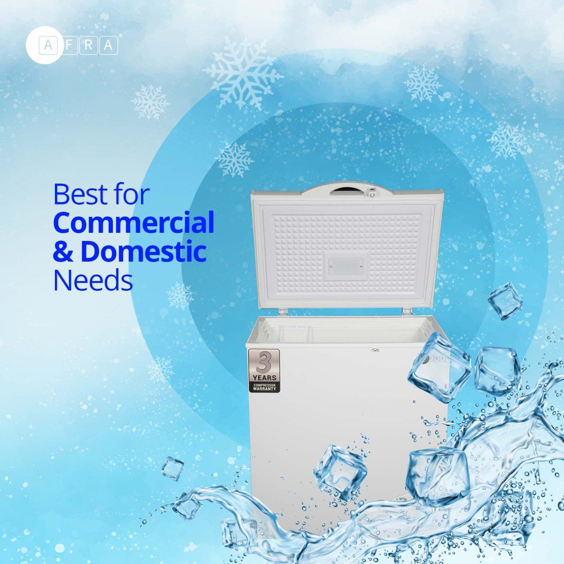 AFRA Chest Freezer 200L – Low Noise, Energy Saving, ESMA Approved – Model AF-2000CFWT - Image 6