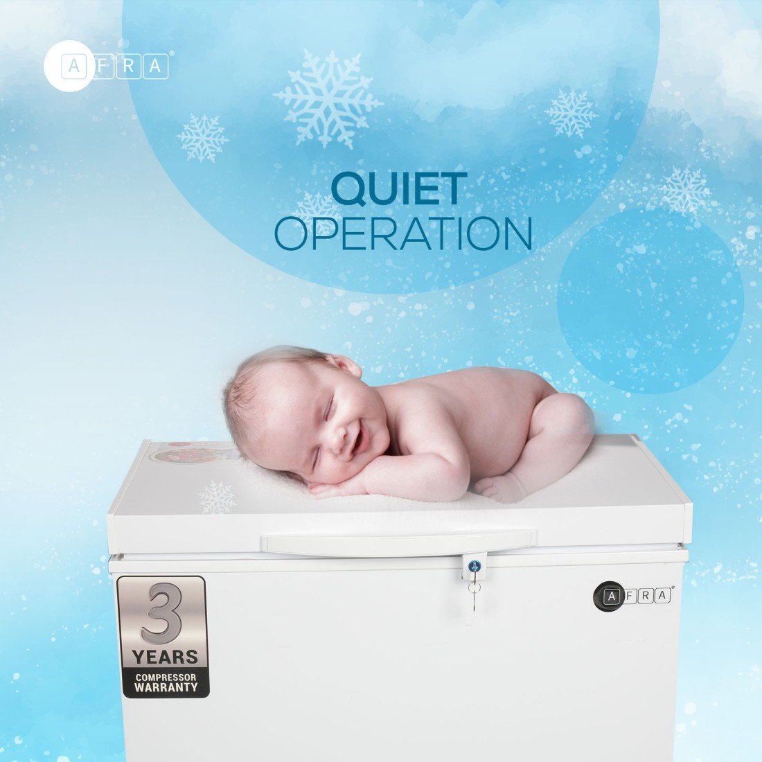 AFRA Chest Freezer 200L – Low Noise, Energy Saving, ESMA Approved – Model AF-2000CFWT - Image 5