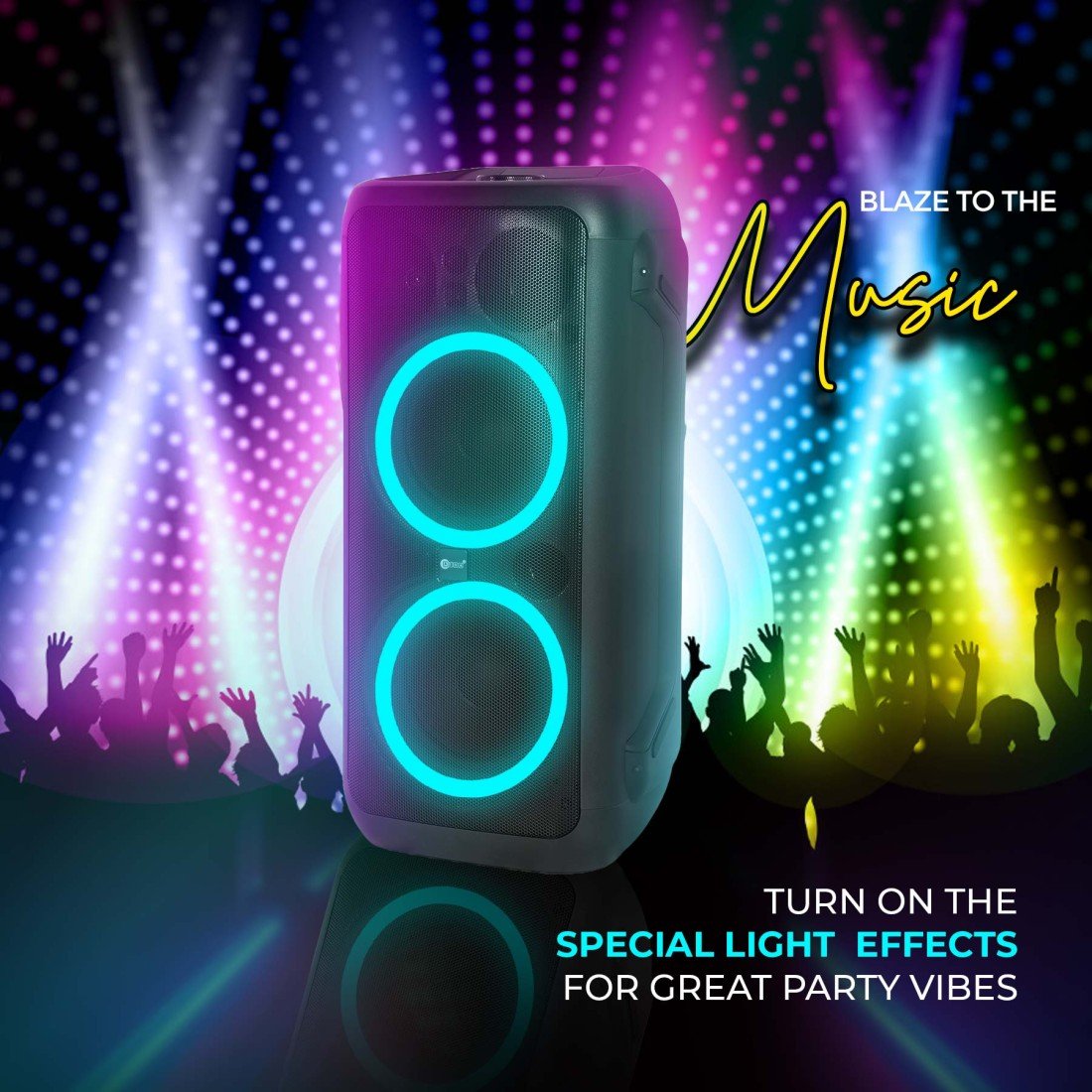 AFRA Party Speaker | 100W | Wheels & Side Handle | Remote Control | AF-100PSBK - Image 2