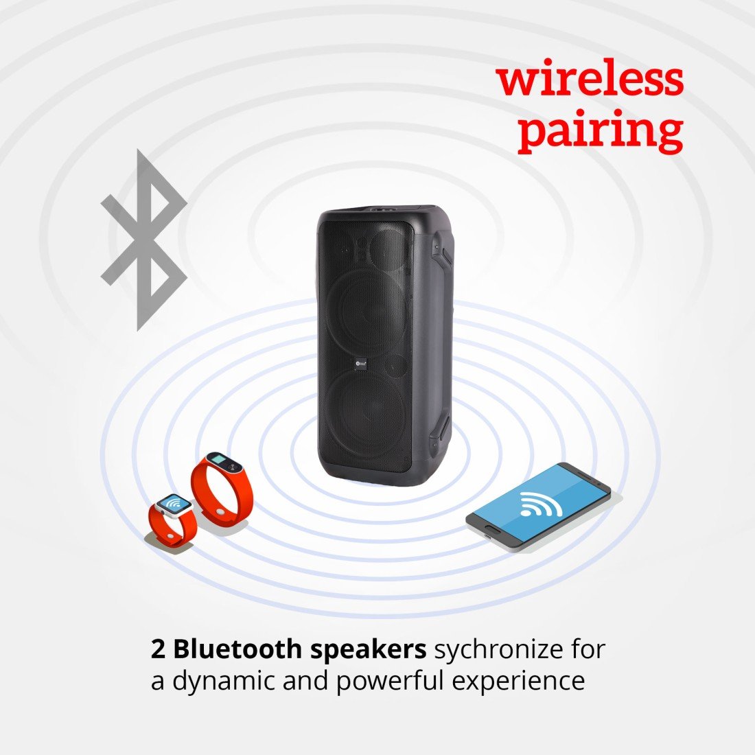 AFRA Party Speaker | 100W | Wheels & Side Handle | Remote Control | AF-100PSBK - Image 6