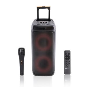 AFRA Trolley Speaker | 60W Dual Speakers | 4000mAh Battery | True Wireless Stereo | AF-60TSBK