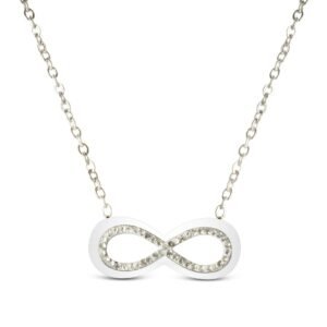 AFRA JEW Infinite Necklace | Silver Stainless Steel | Infinity Symbol Pendant | AFJ70001N