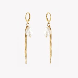 AFRA JEW Dangling Earrings | Gold Stainless Steel | Elegant Drop Design | Lightweight Jewelry AFJ22001E