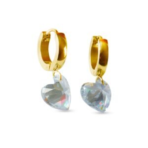 AFRA JEW Jewel Earrings | Gold Stainless Steel | Sparkling Elegant Design | Modern Jewelry AFJ10006E