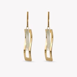 AFRA JEW Glaze Earrings | Gold Stainless Steel | Elegant Polished Finish | Timeless Jewelry AFJ10005E