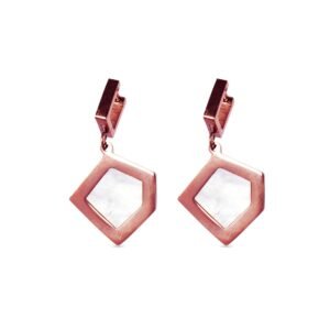 AFRA JEW Glaze Earrings | Rose Gold Stainless Steel | Polished Elegant Finish | Modern Jewelry AFJ10006E