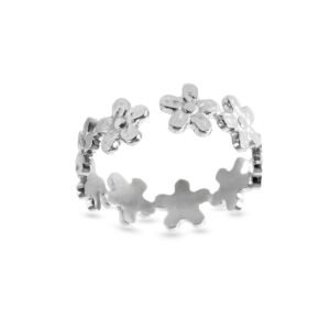 AFRA JEW Daisy Ring | Silver Stainless Steel | Floral Charm | Elegant Women’s Jewelry AFJ19003R