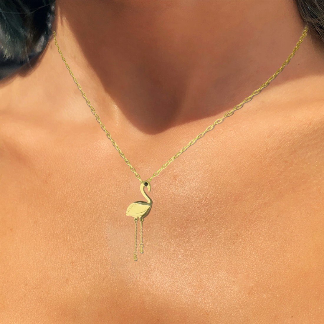 AFRA JEW Avis Necklace | Gold Stainless Steel | Wing Charm Design | AFJ90002N - Image 2